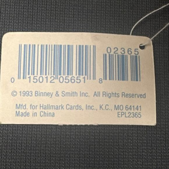 VTG Hallmark Crayola Bunny Plush 1993 Easter Rabbit Toy Pink Ears Hat Outfit 18" - Picture 13 of 16